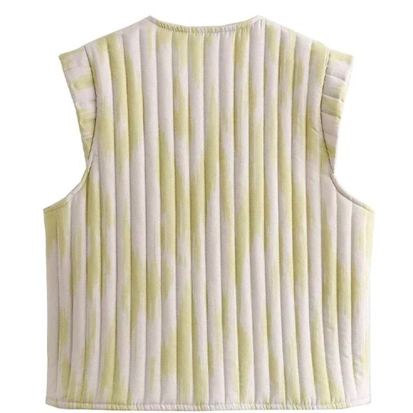 Printed Butterfly Sleeve Handcrafted Vest - Picture 3 of 9